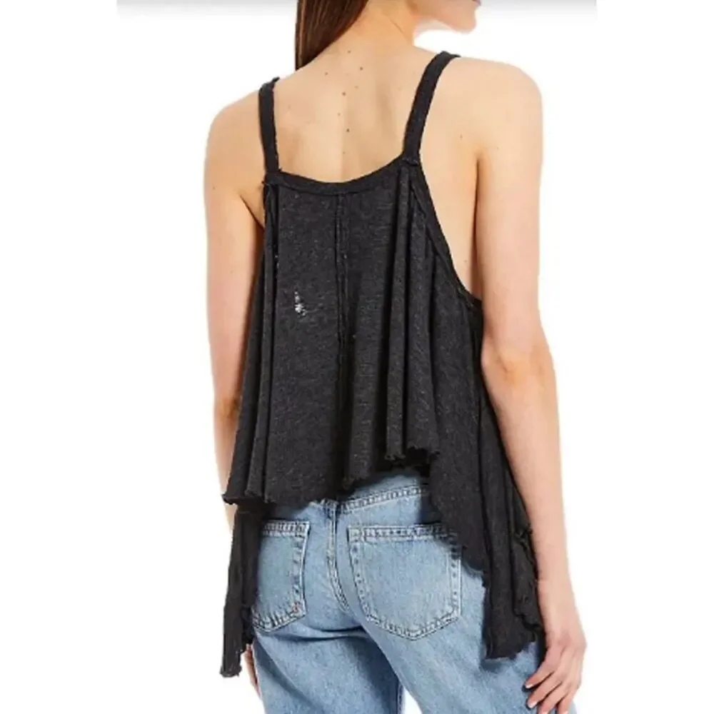 FREE PEOPLE We The Free Dream Weaver Tank Coconut Shell Buttons, Sz S